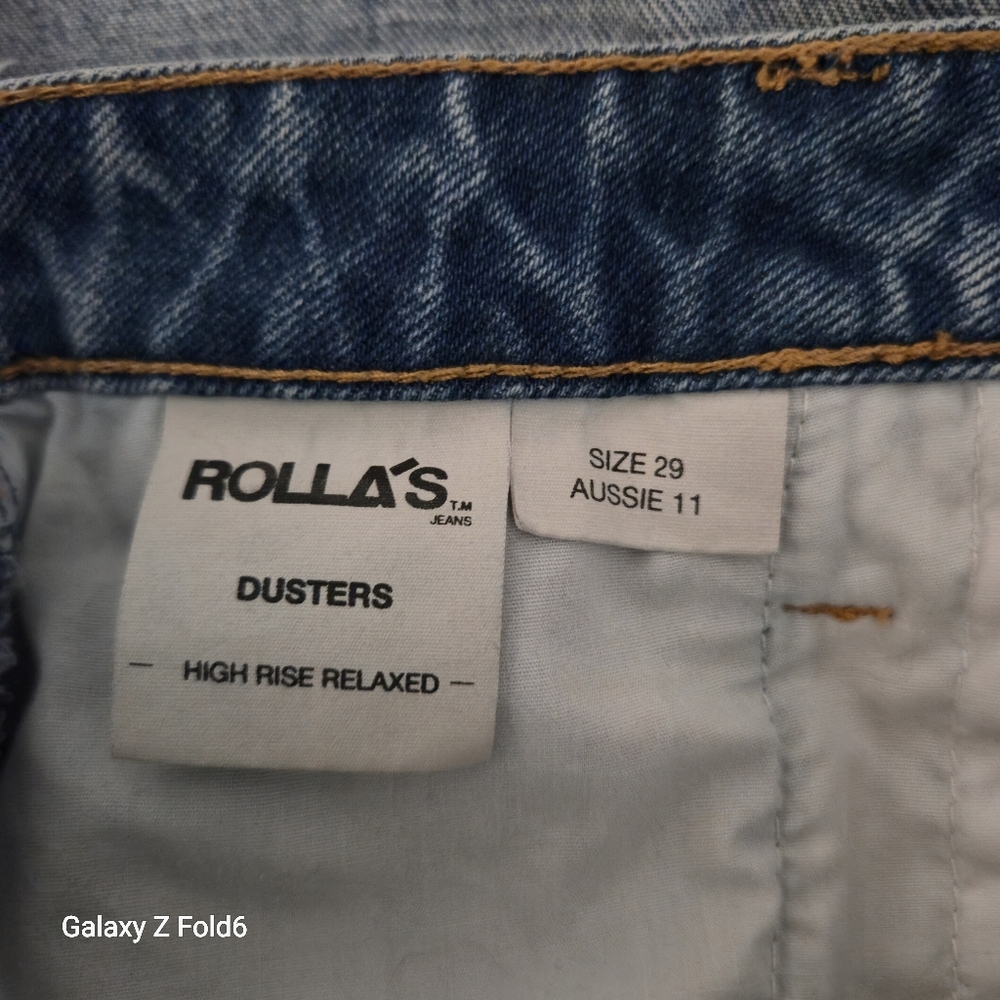 Rolla’s Dusters High Rise Relaxed‎ Denim Shorts Size 29 Cutoff Raw  Vintage Wash - Picture 4 of 8